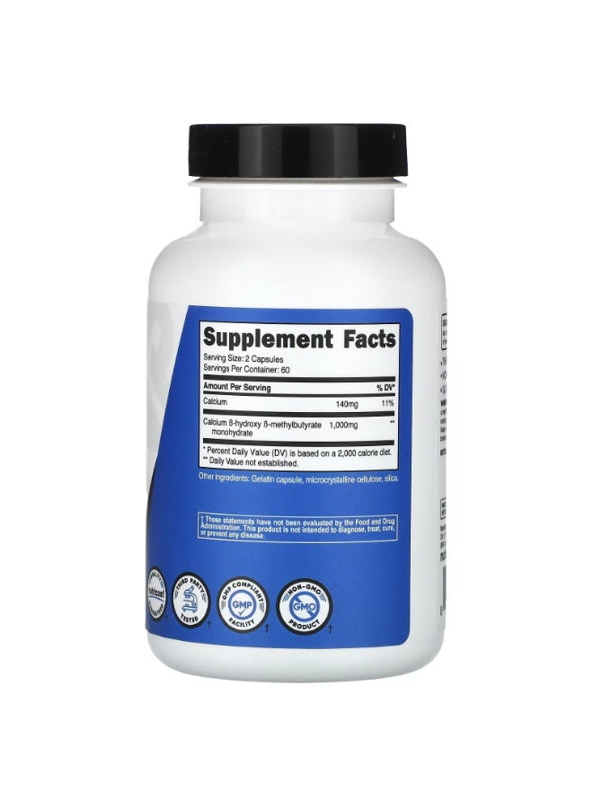 نيوتريكوست، بيرفورمانس، إتش إم بي، 120 كبسولة (500 ملغ لكل كبسولة) - Image 2