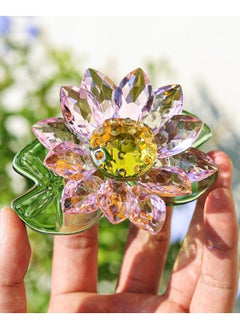 RARELY Crystal Pink Bowl Lotus Crafts Ornaments Dresser Special Ornaments To Give Mom Sisters And Friends The Best Gift  - Image 1