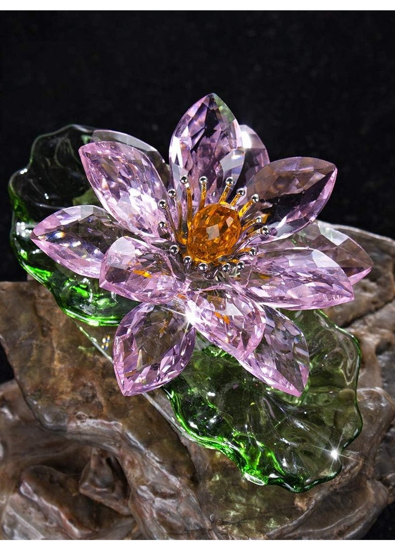 RARELY Crystal Pink Bowl Lotus Crafts Ornaments Dresser Special Ornaments To Give Mom Sisters And Friends The Best Gift  - Image 2