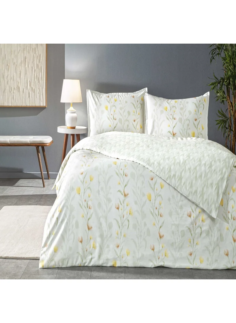 Linens Allday Bliss Cotton Satin Double Duvet Cover Set White