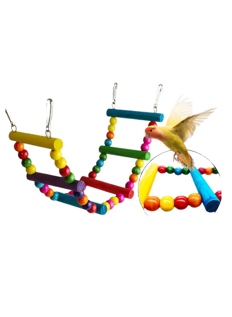 general 7Pcs Parrot Toys Bird Cage Accessories Bird Supplies Utensils Stairs Mirror Swing Bells Bird Toys - Image 5