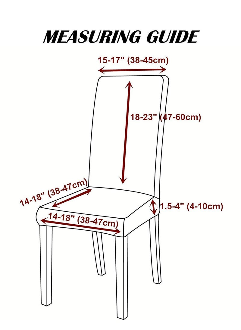Oligitdi Oligitdi Chair Cover Home Spandex Stretch Slipcovers Chair Seat Covers for Kitchen Dining Room Wedding Banquet Home 4 pcs Golden Leaf  - Image 2