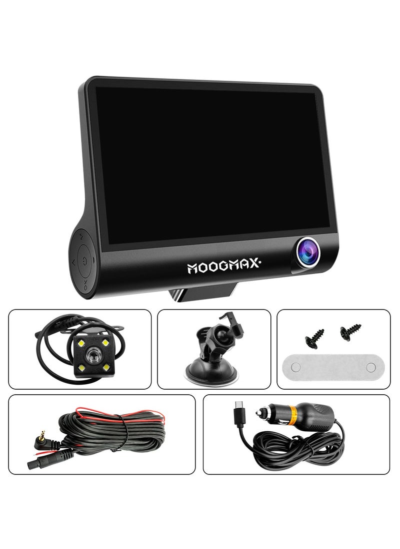MOOGMAX - MOOGMAX MX-DR006 Full HD 1080P Dash Camera with Night Vision and 24-Hour Parking Monitoring - Image 1