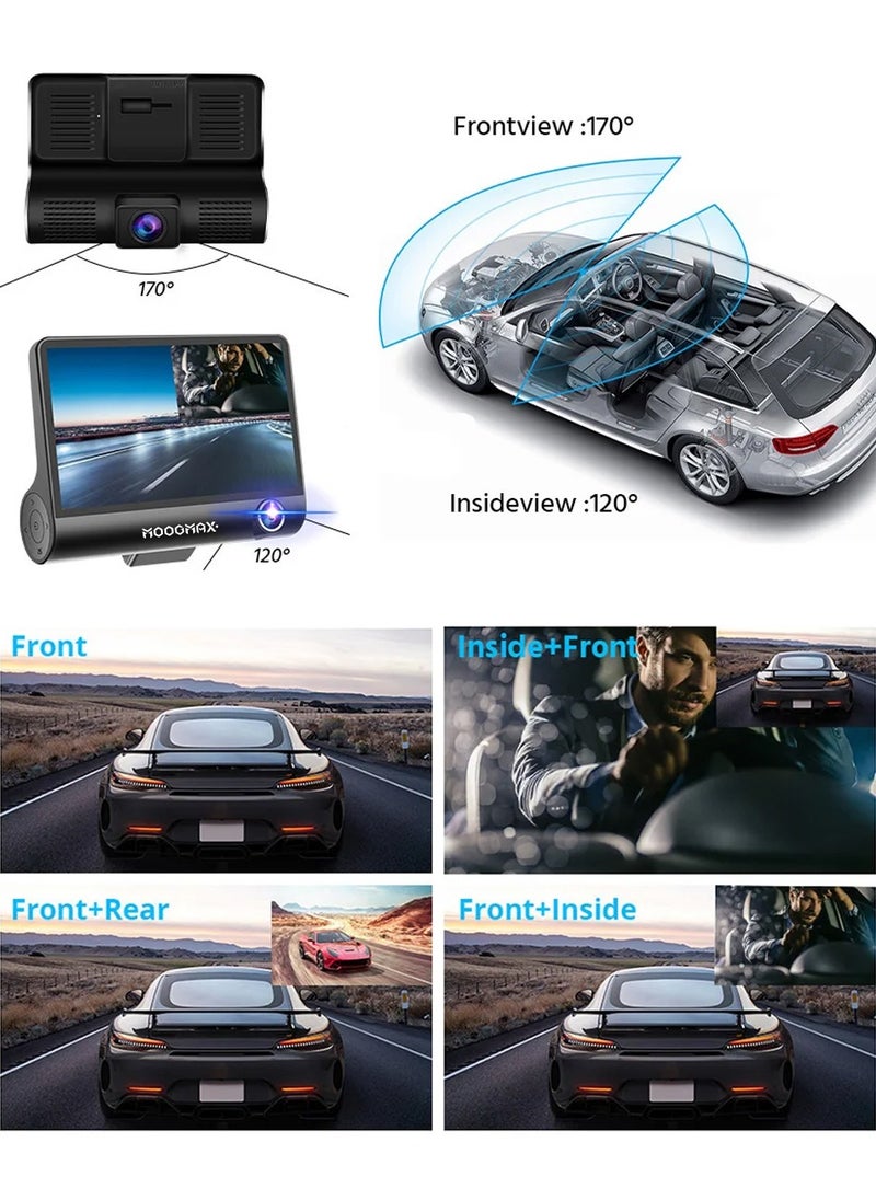 MOOGMAX - MOOGMAX MX-DR006 Full HD 1080P Dash Camera with Night Vision and 24-Hour Parking Monitoring - Image 1