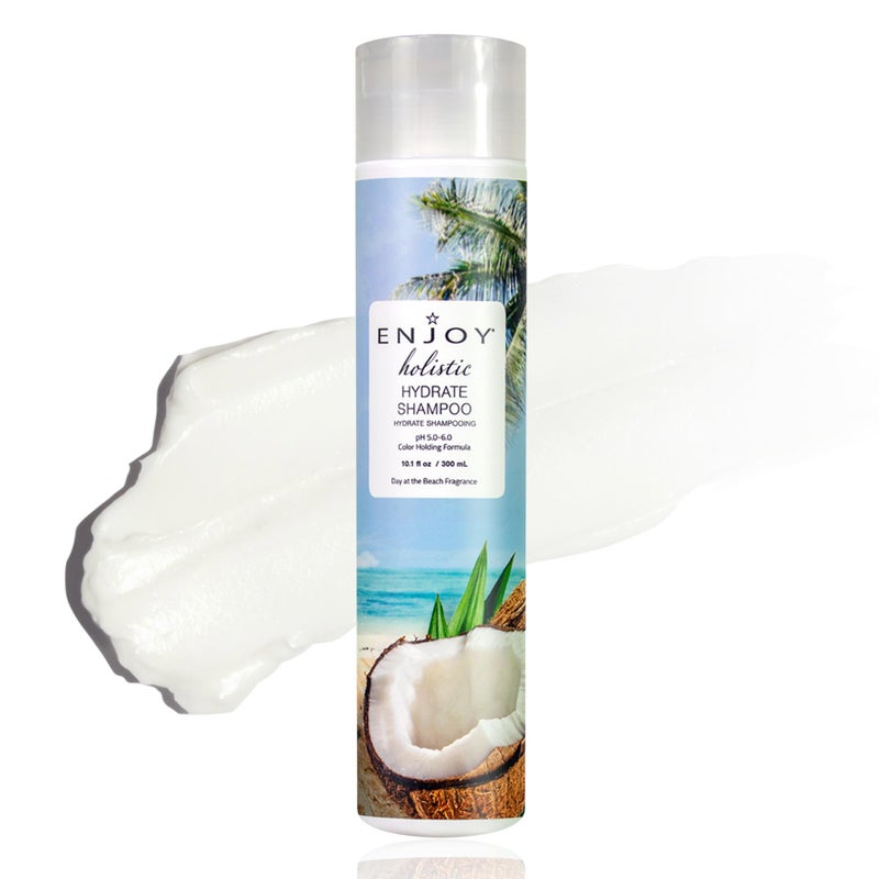 Enjoy Holistic Hydrate Shampoo, pH 5.0-6.0, For All Hair Types, Shampoo For Color Treated Hair, Shampoo for Men and Women, Curly Hair Shampoo - 10.1 Fl Oz. - Image 1