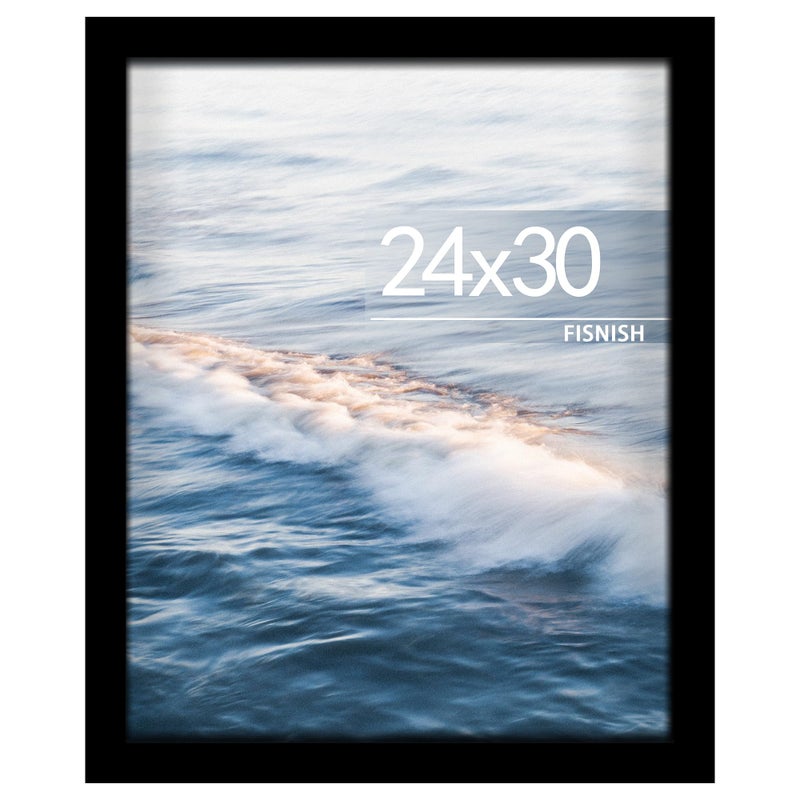 Fisnish 24x30 Poster Frame Black 24 x 30 Frame for Horizontal or Vertical Wall Mounting 1 Pack