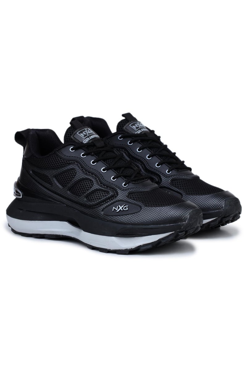 Columbus TRAILBLAZE Sports Shoe - Running Shoe| Walking Shoe| Training & Gym Shoe| Outdoors Shoe for Men's, (Black,Silver), UK8 - Image 1