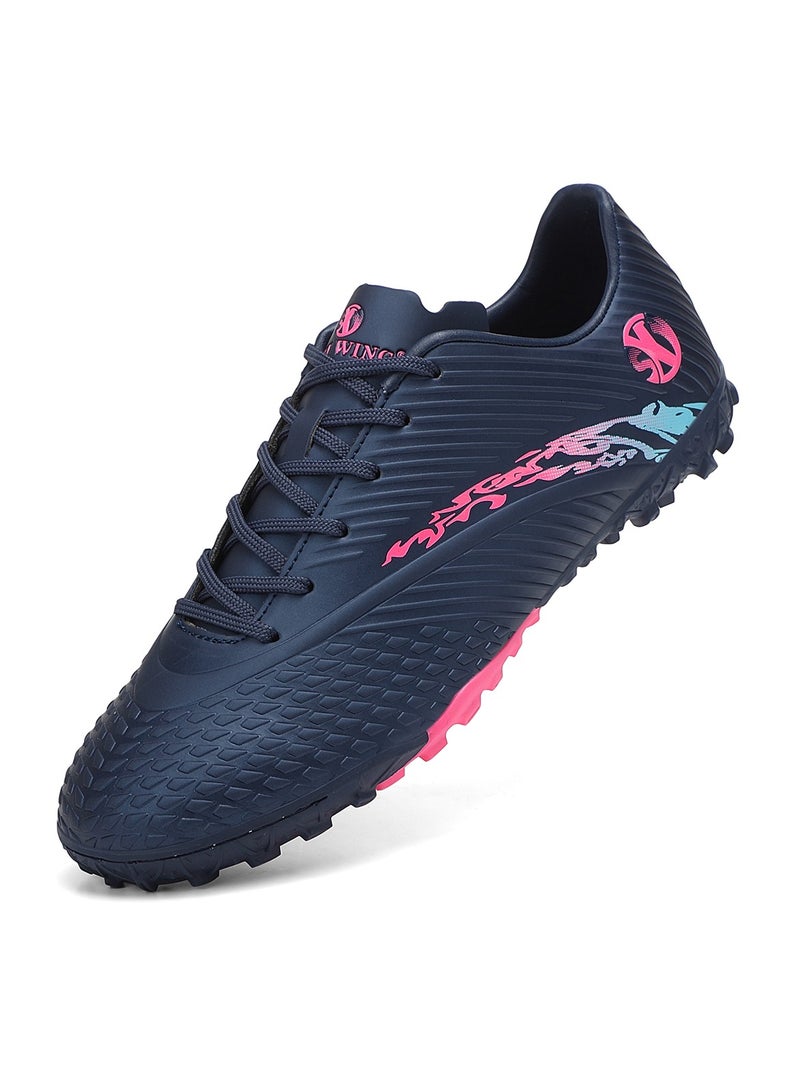 جناح السماء أحذية كرة قدم للأطفال للأولاد والبنات أحذية رياضية عشبية للاستخدام الداخلي والخارجي أحذية تدريب للشباب أحذية كرة قدم قابلة للتنفس بنعل داخلي/داخلي أحذية تدريب مضادة للانزلاق للأطفال - Image 1