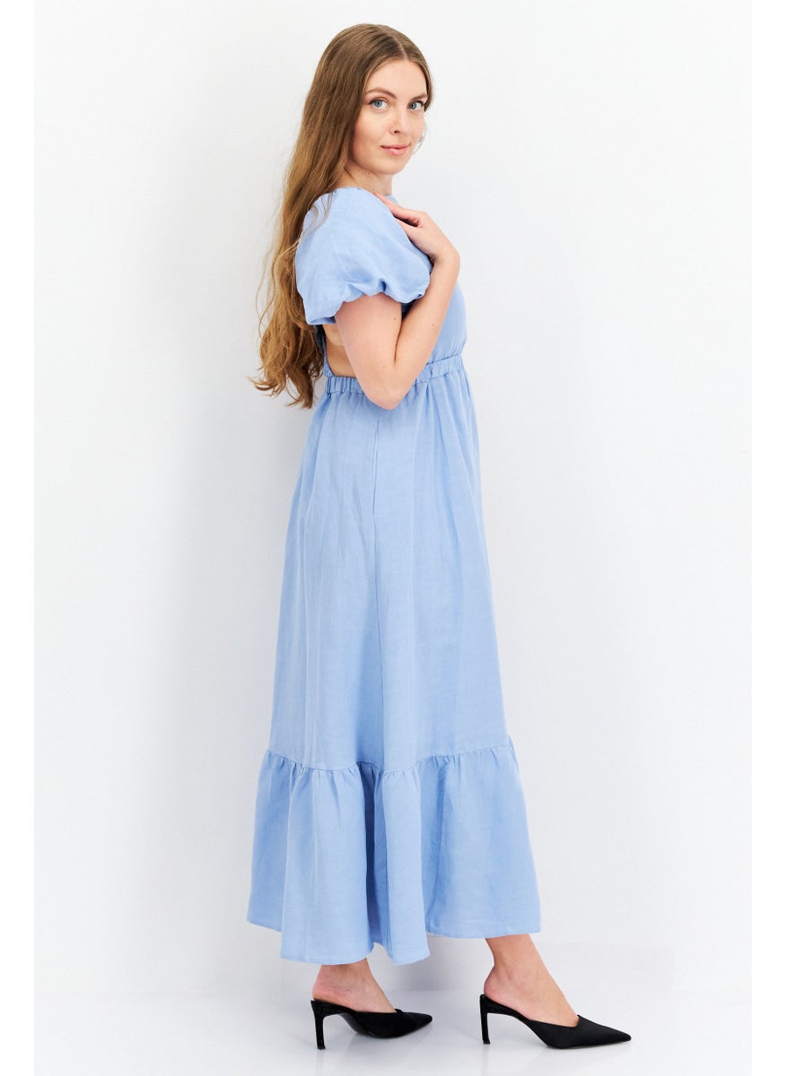 ASTR The Label - Women Pain Midi Dress, Blue - Image 1