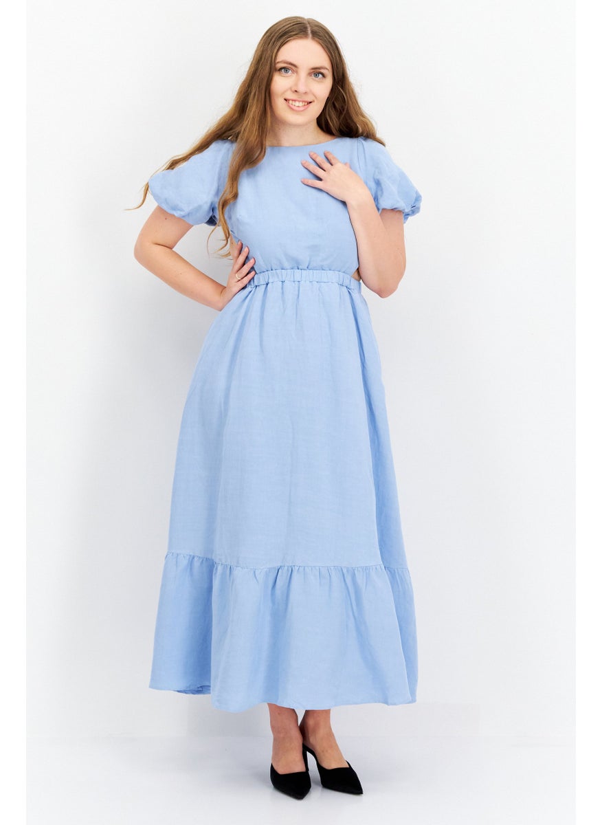 ASTR The Label - Women Pain Midi Dress, Blue - Image 1