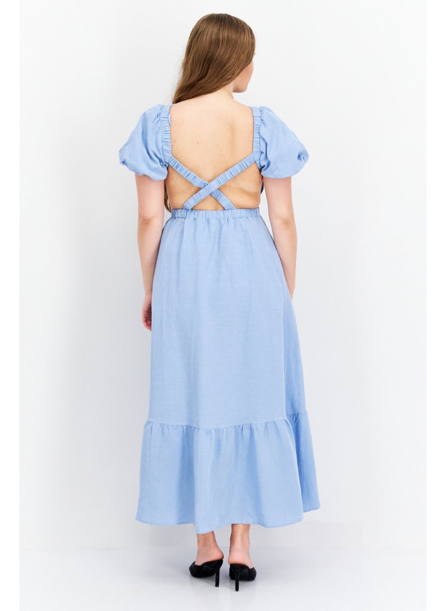 ASTR The Label - Women Pain Midi Dress, Blue - Image 1