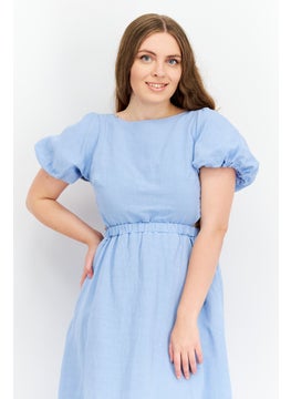 ASTR The Label Women Pain Midi Dress, Blue  - Image 3
