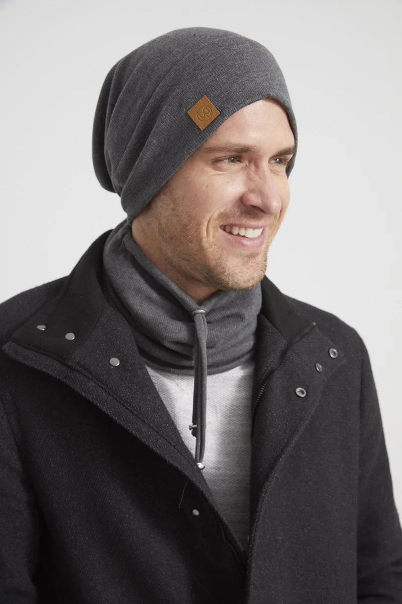 Butikgiz Smoked Men's Young Businessman Smoked Rope Hat Beret Neck Collar Suit Sports Comfortable Cotton Camisole