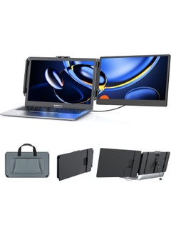 V2COM V2COM Portable Laptop Screen Extender-S1 Slim 14" IPS FHD 1080P Extended Portable Monitor for Laptop,TYPE-C Travel Laptop Monitor Extender with Kickstand,Plug and Play with Wins/Mac/Linux/Chrome/PS5  - Image 1