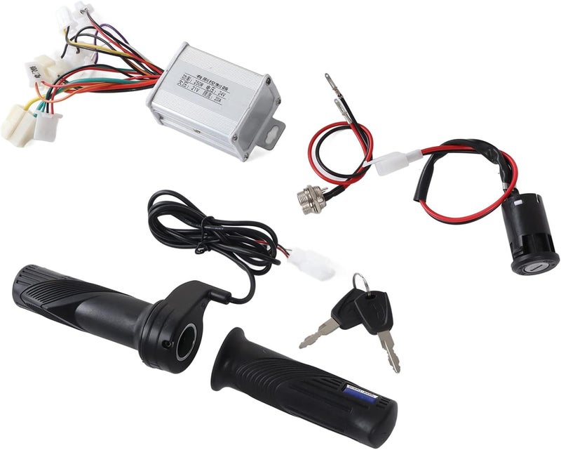 Electric Bike Brushed Controller Throttle Grip Kit with Charging Port for Comfortable Riding Experience and Wide Range of Applications, Aluminum Alloy Material - Image 3