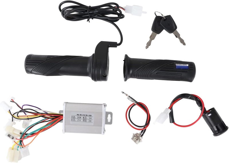 Electric Bike Brushed Controller Throttle Grip Kit with Charging Port for Comfortable Riding Experience and Wide Range of Applications, Aluminum Alloy Material - Image 2