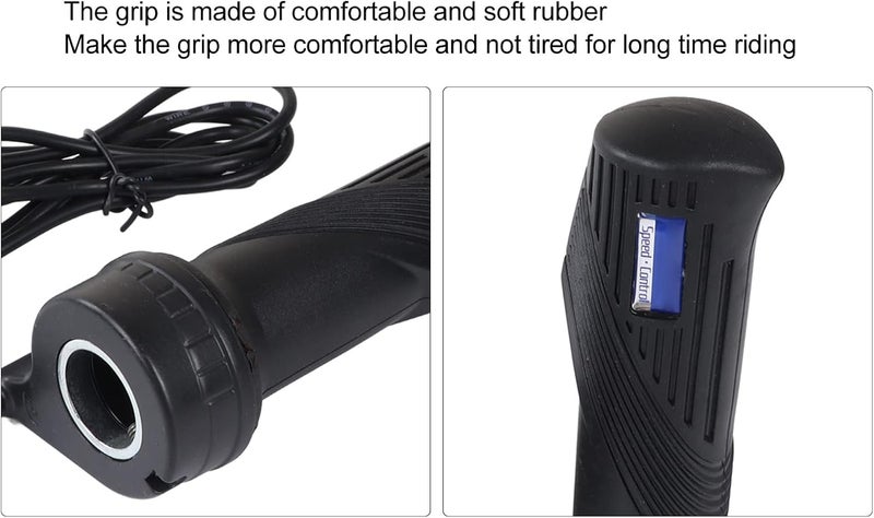 Electric Bike Brushed Controller Throttle Grip Kit with Charging Port for Comfortable Riding Experience and Wide Range of Applications, Aluminum Alloy Material - Image 4