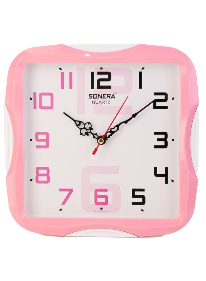 Sonera Wall Clock - 9751- Analog- Pink - Image 1