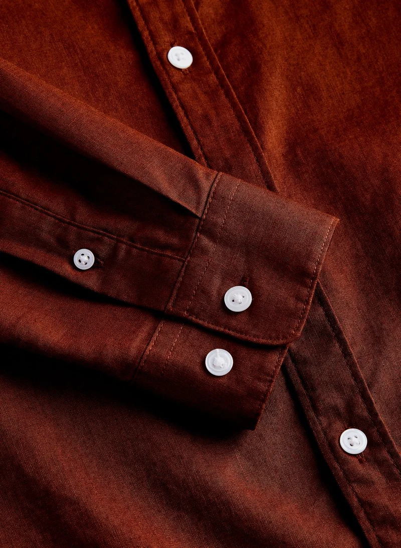 H&M Grandad Collar Regular Fit Shirt