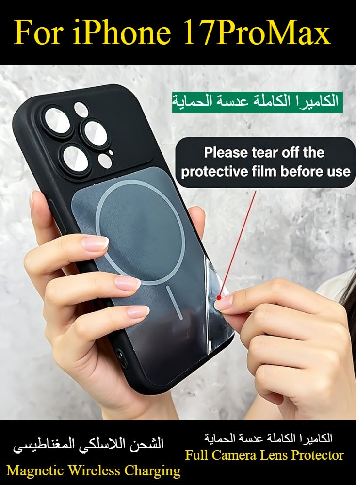 Dili Apple Orange iPhone Case iPhone 17 Pro Max Luxury Upgrade  Magnetic Wireless Charging Phone Case Compatible iPhone Case Large Window Full Camera Lens Protection Shockproof Border Cover Gift for Woman and Man - Image 3