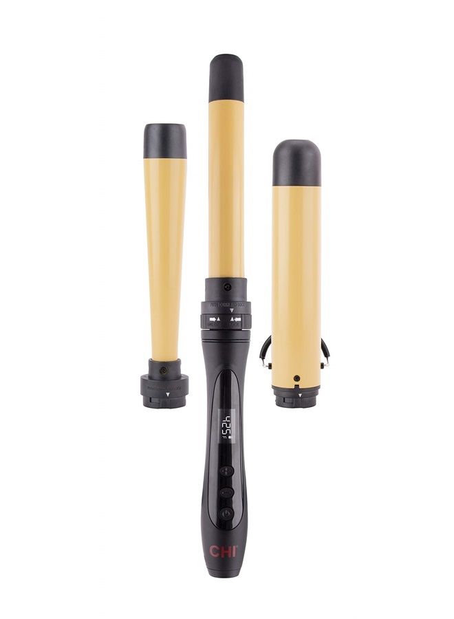 CHI جهاز تجعيد الشعر القابل للتبديل مع أسطوانة مقلوبة متدرجة 0.5"-1.25" ، 1 رطل