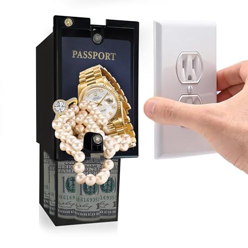Secret Stash Wall Outlet Safe and Electrical Outlet Hidden Wall Safe, Hide in Plain Sight Key Money Jewelry Storage Cash Holder Safe Box (1) - Image 1