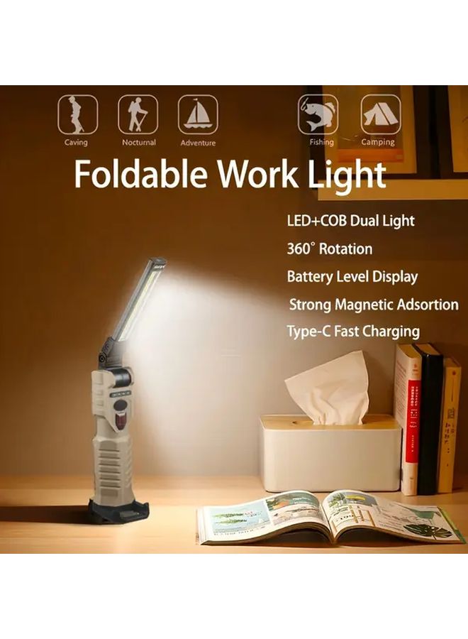 Multi Functional Foldable Work Light 7 Modes 360 Rotation Magnetic Type C Charging - Image 2