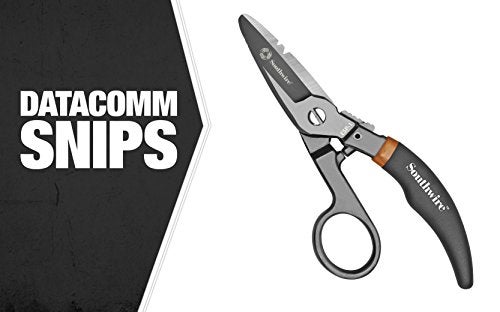 Southwire - ESP-1 Tools & Equipment ESP1 Electrician Scissors DataComm Snips; Durable Serrated Blade; Built in Notches; Precise Control; Textured Grip Handle for Added Comfort; Nickle Finished Plate - Image 2