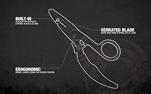 Southwire - ESP-1 Tools & Equipment ESP1 Electrician Scissors DataComm Snips; Durable Serrated Blade; Built in Notches; Precise Control; Textured Grip Handle for Added Comfort; Nickle Finished Plate - Image 5