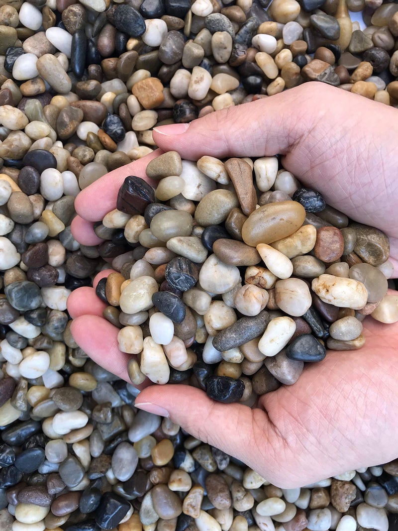 Voulosimi 18 LBS River Rock Stones, Natural Decorative Polished Mixed Pebbles Gravel,Outdoor Decorative Stones for Plant Aquariums, Landscaping, Vase Fillers - Image 4