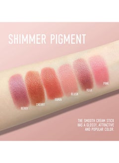 KYDA KYDA Mineral Color Balm, SPF 35, Creamy Blendable Color for Lips&Cheeks, Buildable Shimmer Finish, Lightweight Formula, Multiuse Makeup Stick, BLUSH  - Image 5
