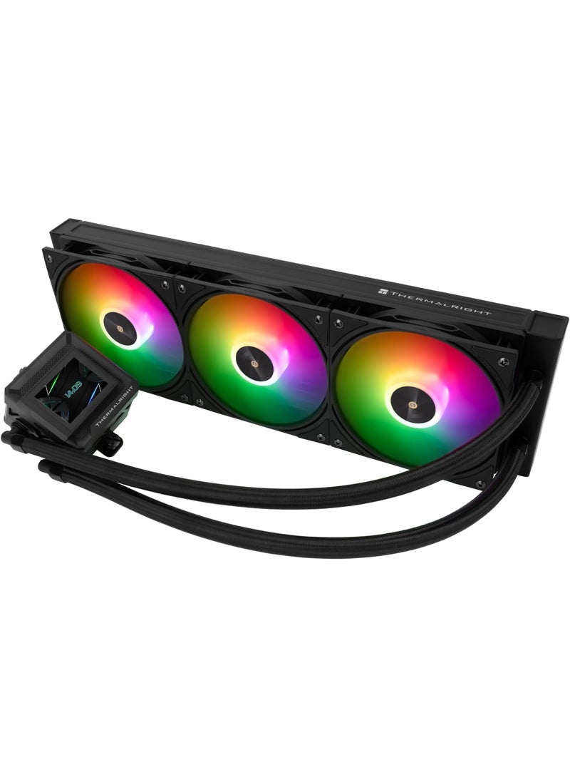 Thermalright cpu cooler FW 360 SE ARGB Black-AIO CPU Liquid Cooler,IPS LCD Screen with 320x240 Resolution,for AM4/AM5,Intel LGA1700/1851,2-inch Magnet-Absorbent LCD Screen for Images-Black,PC CPU Water Cooler - Image 1