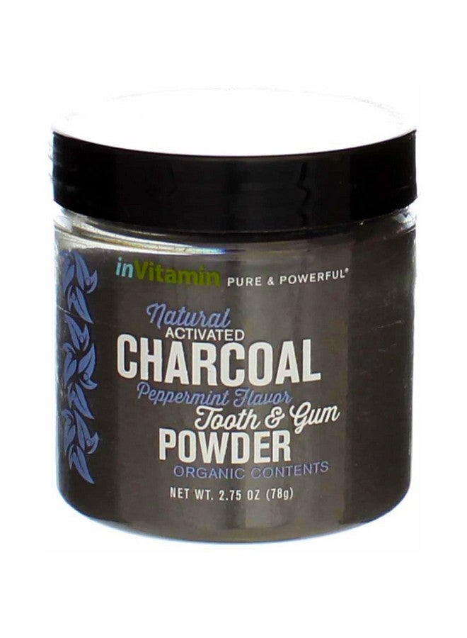 إن فيتامين مسحوق تبييض الأسنان بالفحم النشط للأسنان واللثة (بنكهة النعناع المنعش) - آمن على مينا الأسنان، ومزيل للسموم، ومصنوع من النباتات، وخالٍ من القسوة - Image 1