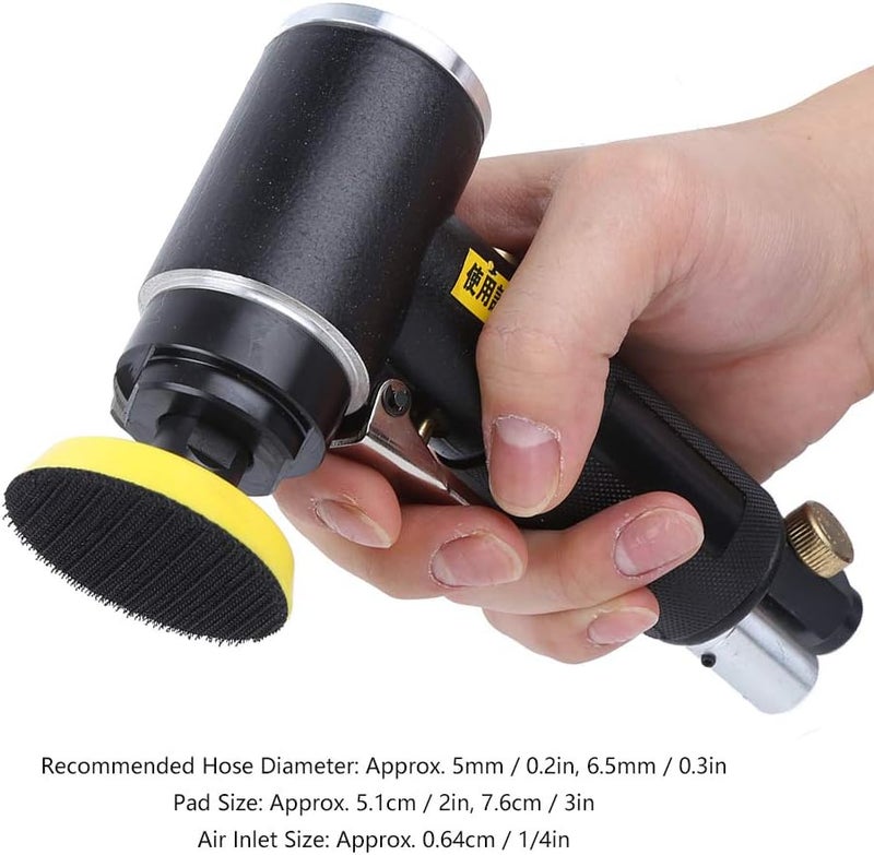 Air Polishing Machine, Pneumatic Polishing Machine with Pressing Switch, 2in and 3in Pad Sizes, EU Connector for Smoothing Deburring Grinding and Polishing Metal Wood Surfaces - Image 5