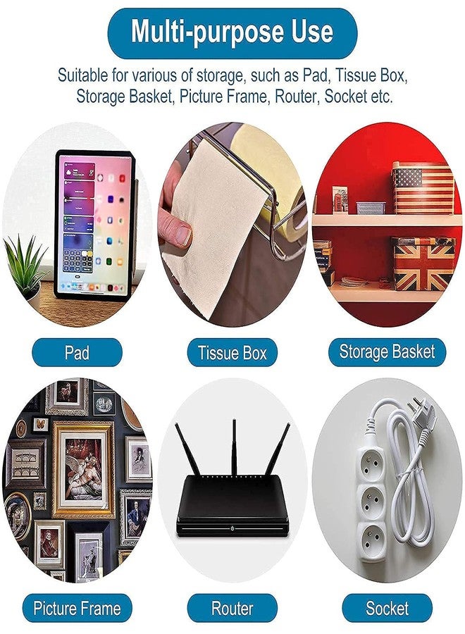 Dealsure Plastic Self Adhesive Male Female Wall Hooks 6 Kg Max Magic Transparent Sticker Hooks For Hanging Mobile Case Spike Guards Toilet Brush Photo Frames Bathroom Kitchen Accessories (Pack Of 20) - Image 5