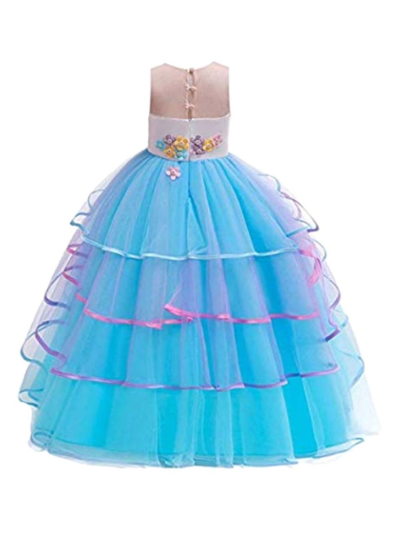 NIBEMINENT Princess Costume Dress With Unicorn Headband 4 - 5 Years - Image 2