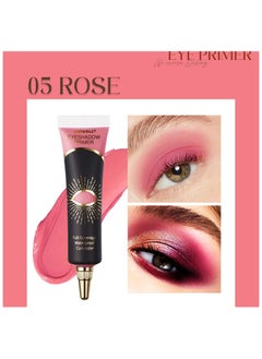 Avierll Long-Lasting Eyeshadow Primer for Enhanced Eye Makeup | No-crease Boosting Makeup Primer | Moisturizing Formula | Suitable for All Skin Types | Waterproof and Sweatproof | Easy to Remove (05# Rose Pink)  - Image 2