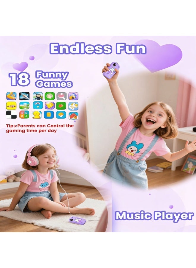 Closeli 2026 New Kids Smartphone Toy for Kids, Educational Learning Toy Phone, 2.8 Inch Touchscreen, 1080P Dual Camera, 18 Educational Games, Music Player, Video Recorder, Protective Case, Toys Gift for Boys & Girls,Birthday Gift(32GB) - Image 5