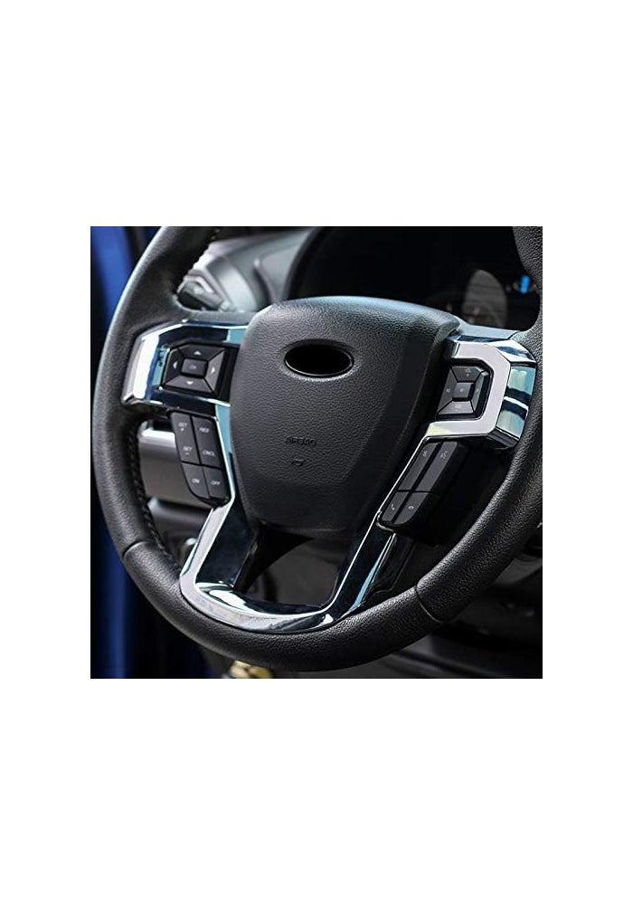 Wivplex ABS Chromed Steering Wheel Button Frame Cover for Ford Expedition 2018 - Image 5