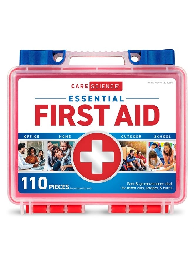 Care Science First Aid Kit, 110 Pieces | Professional Use for Travel, Work, School, Home, Car, Survival, Camping, Hiking, and More - Image 1