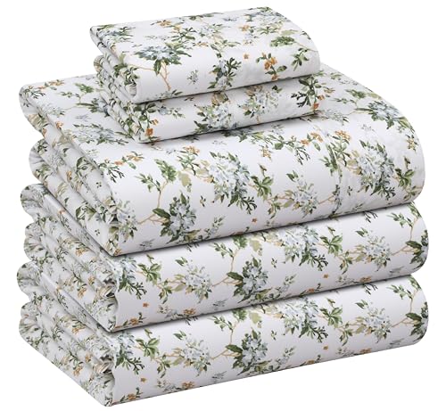 RUVANTI 100 Cotton Percale Sheets Split King Size Crisp Cooling Bed Sheets for Hot Sleepers Deep Pocket 16 Soft Breathable Durable HotelStyle 5 Piece Set Heritage - Image 1