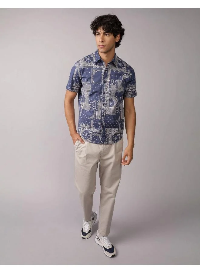 AE Poolside Printed Button-Up Shirt