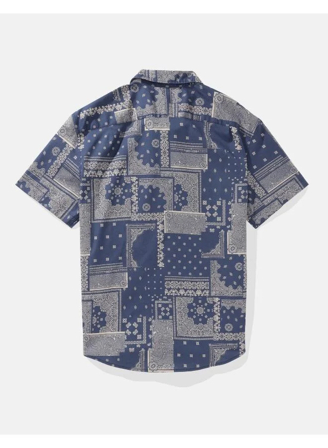 امريكان ايجل قميص بأزرار مطبوع للمسبح