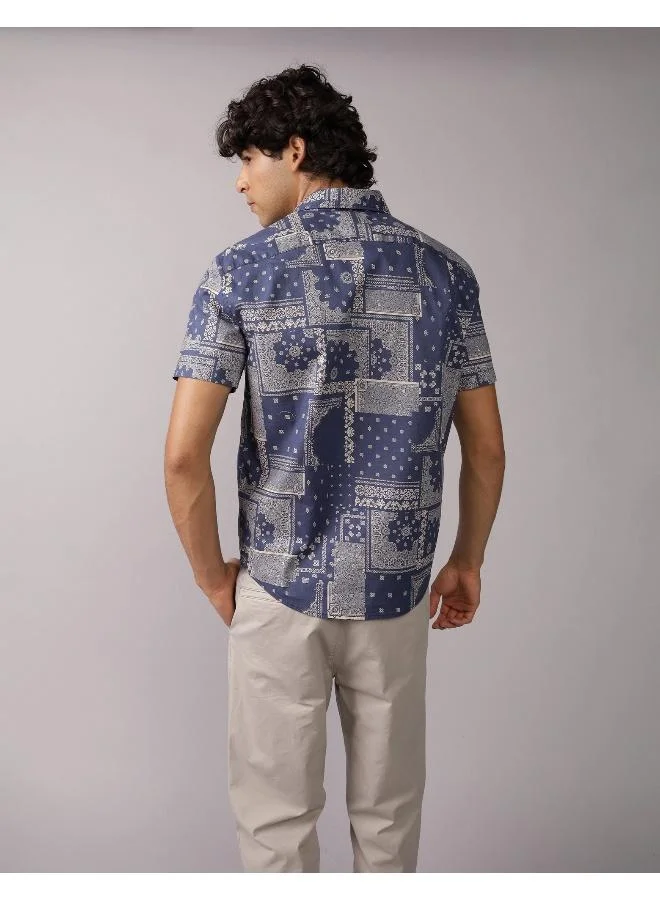 امريكان ايجل قميص بأزرار مطبوع للمسبح