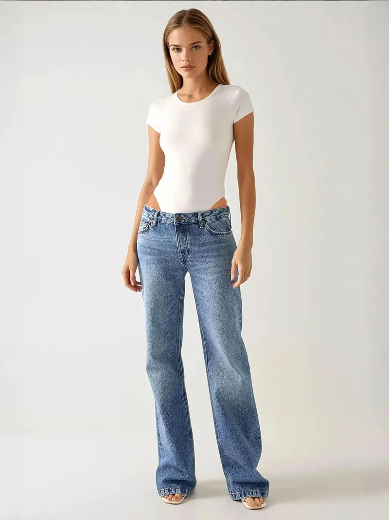 HICCUP Slim Fit Crew Neck Knitted Bodysuit