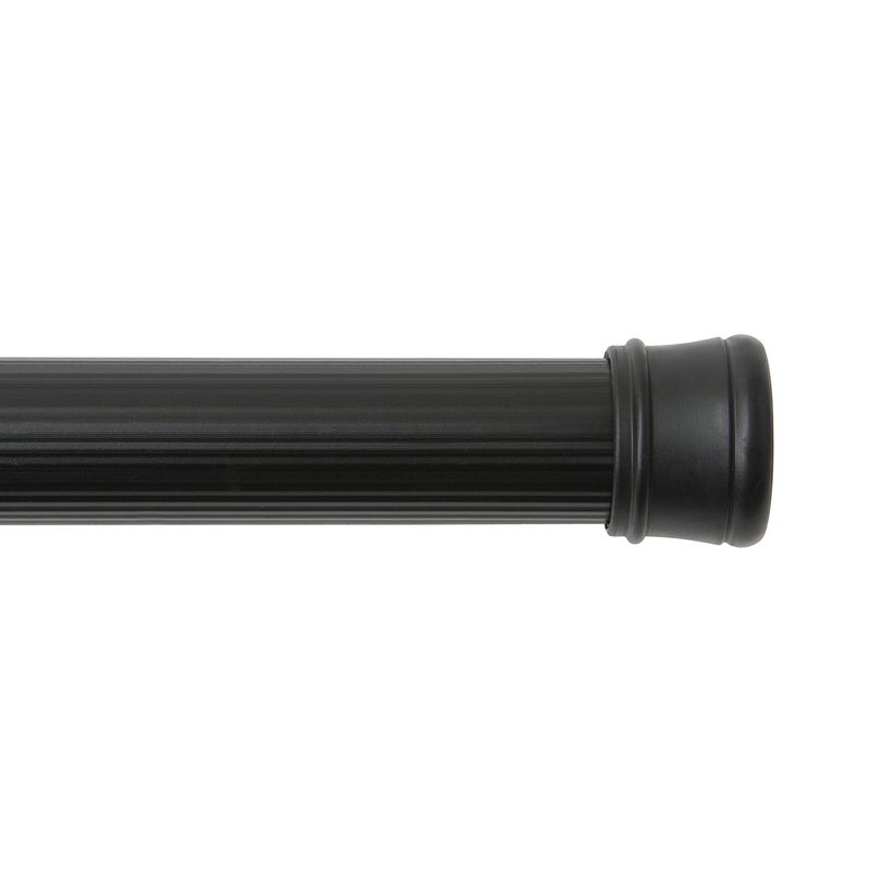Interior Living Interior Living 4272 in Adjustable Spring Tension Closet Window Bath Utility Rod Black 