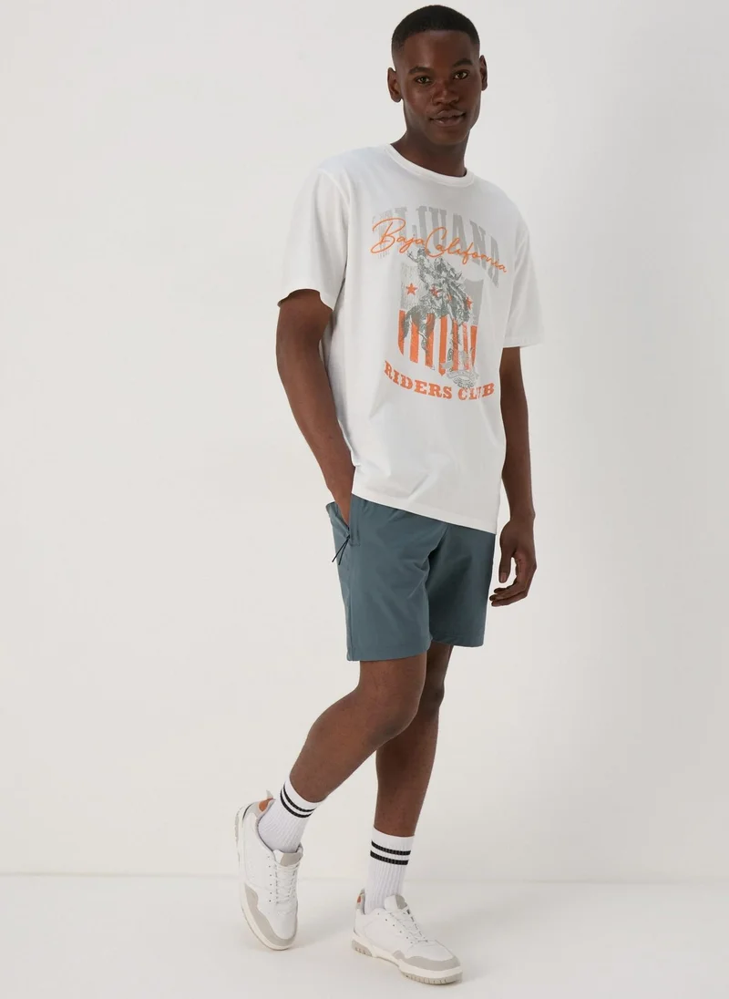 Matalan Sage Green Woven Bonded Cargo Shorts