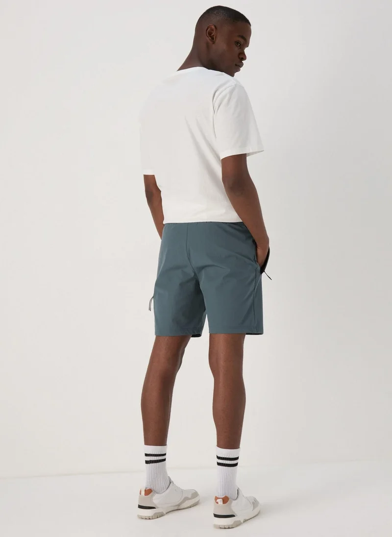 Matalan Sage Green Woven Bonded Cargo Shorts