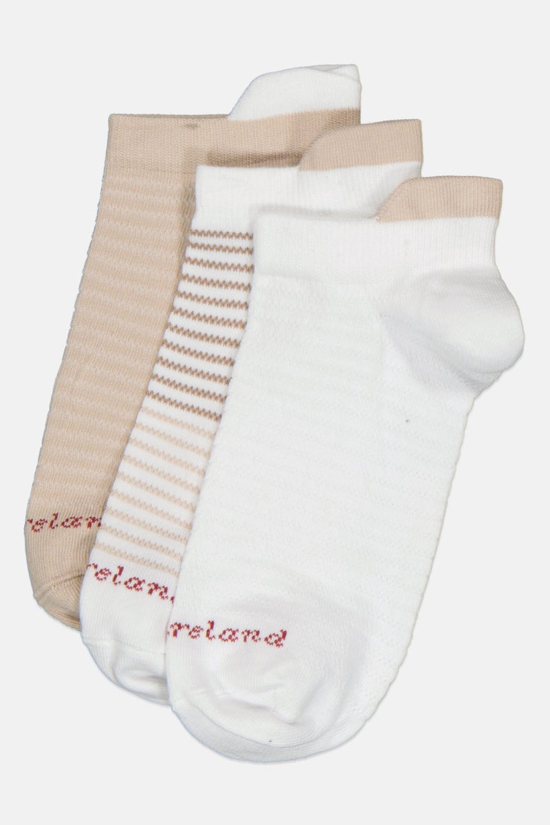 Kathy Ireland Women 3 Pieces Brand Logo Ankle Socks, Multicolor - Image 1