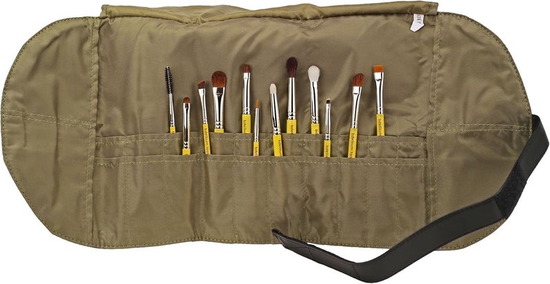 Bdellium Tools Travel Line Eye Set - 12 Piece Makeup Brush Set with Roll-up Pouch - Image 3